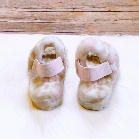 UGG Oh Yeah Panther Print Slide Sandal Slippers In White - Picture 5 of 8